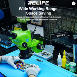 RELIFE RL-M6T Pro-B11 Trinokular HD Stereo Mikroskop mit RELIFE MS1 – Faltbarer Mikroskoparmständer