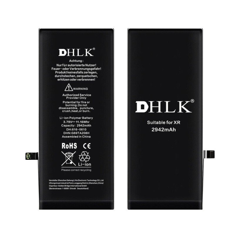 DHLK Akku für iPhone XR, 2.942mAh (normale/standard Kapazität)
