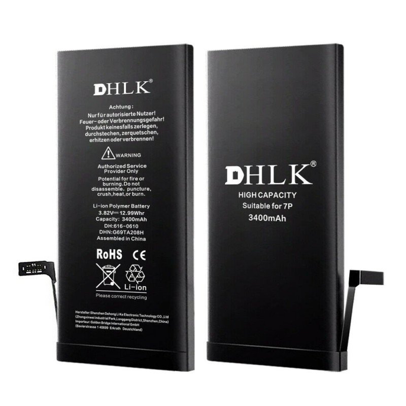DHLK Akku für iPhone 7 Plus, 3.400mAh (hohe Kapazität)