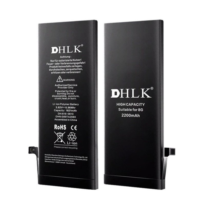 DHLK Akku für iPhone 8G, 2.200mAh (hohe Kapazität)