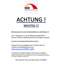 Sunshine RELIFE RL-936WE Punkt Schweißmaschine