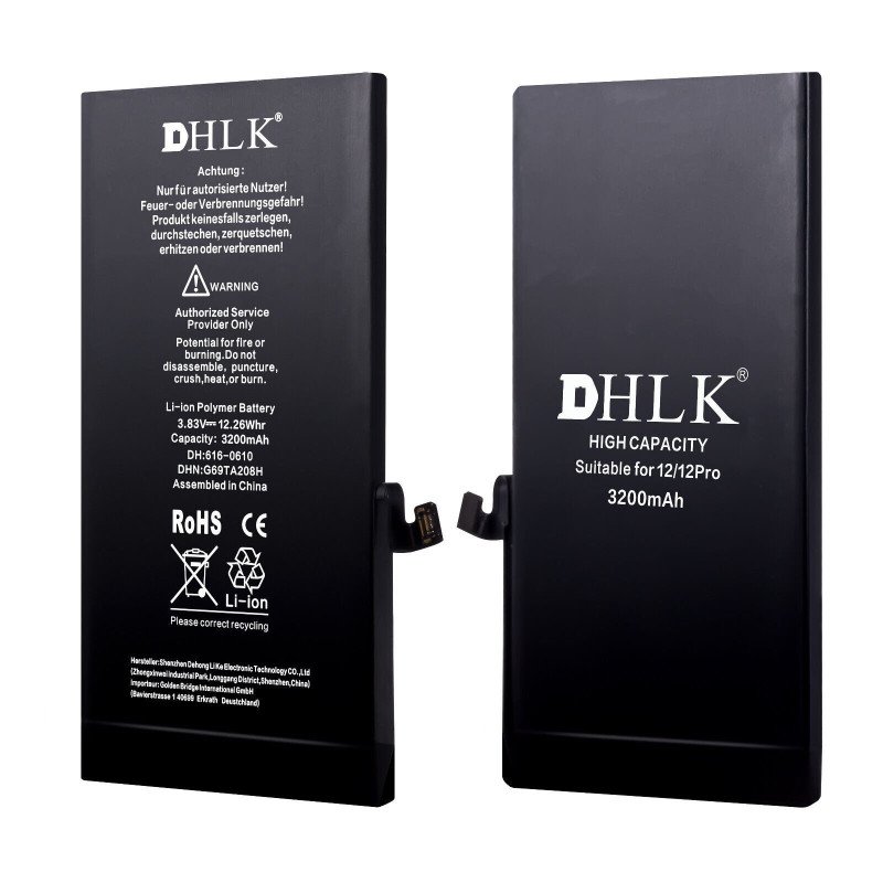 DHLK Akku für iPhone 12 / 12 Pro, 3.200mAh (hohe Kapazität)