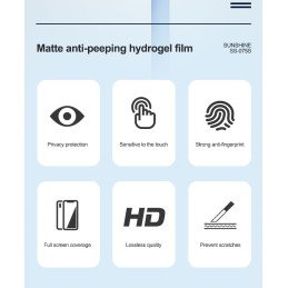 Hydrogel Schutzfolie SS-057S privacy film 50 Stk.