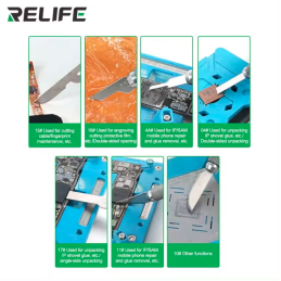 Sunshine RELIFE RL-101B Skalpell 8in1 Reparatur Messer Skalpell Metall Präzisionsmesser Klinge wechselbar