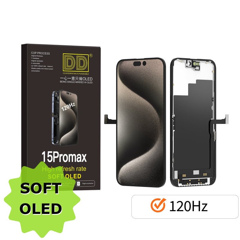 DD Soft OLED Display für iPhone 15 Pro Max - 120 Hz