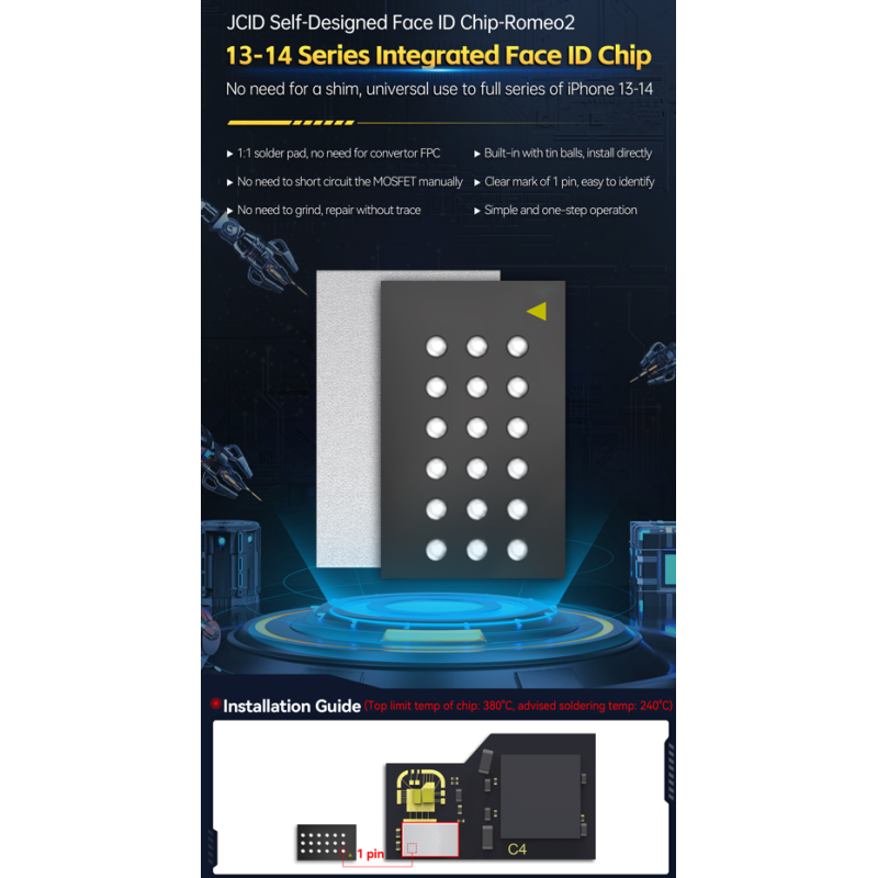 JCID Romeo2 13-14 Series Integrated Face ID Chip