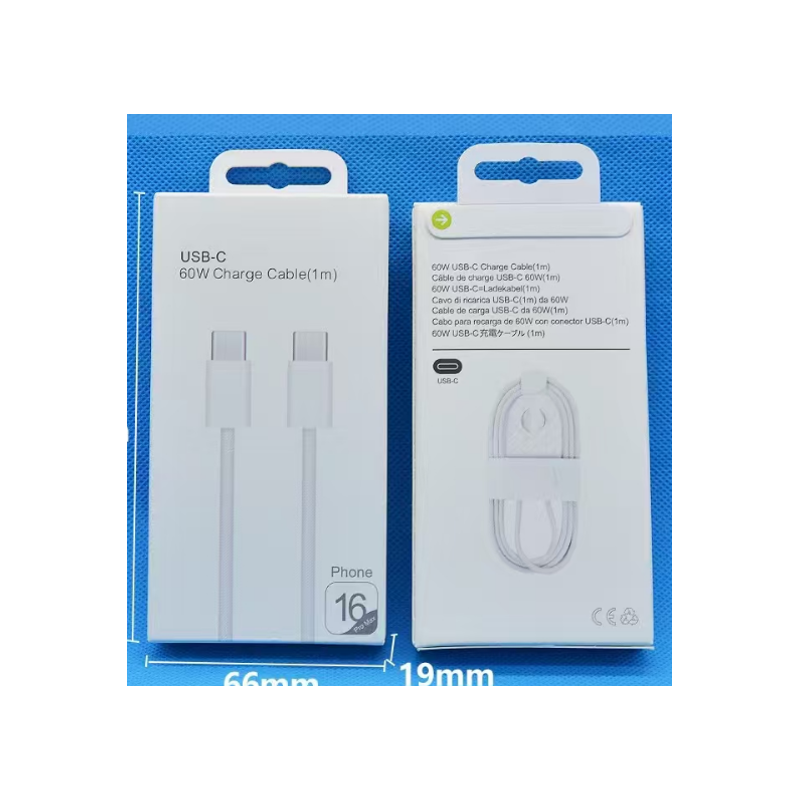 Ladekabel 1m C-C 60W Weiß für iPhone 16