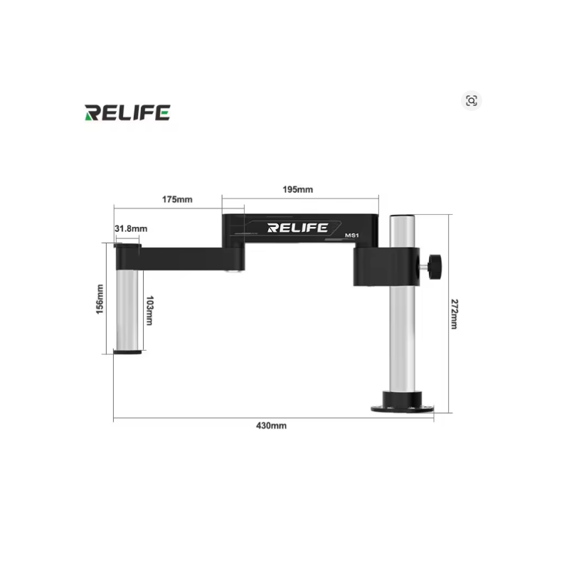 RELIFE MS1 – Faltbarer Mikroskoparmständer | 360° Drehbar, platzsparend & universell für Handy-Reparatur