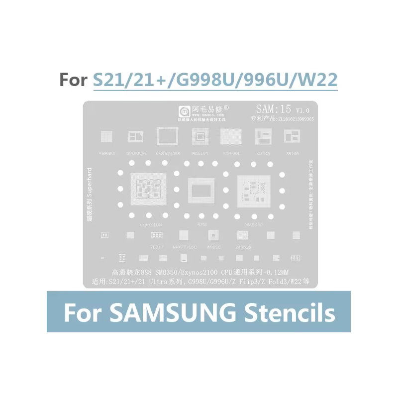 Samsung Galaxy S Serie Reball Stencils ab S20 1 Set