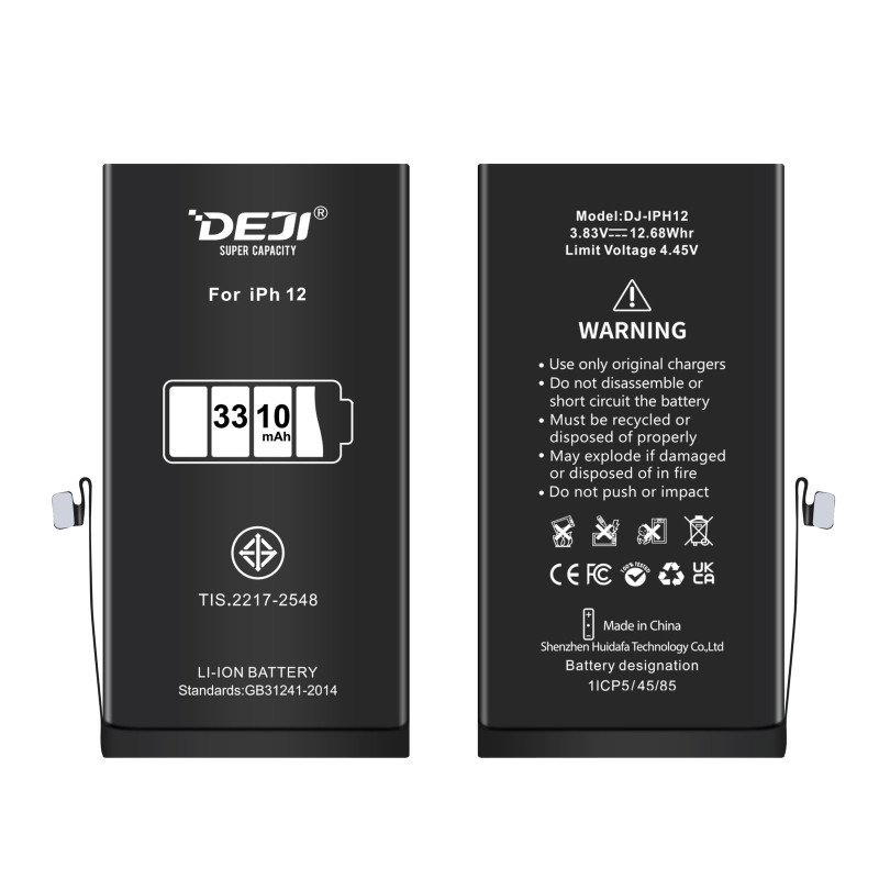 DEJI Akku für iPhone 12 / 12 Pro 3310 mAh H.K.
