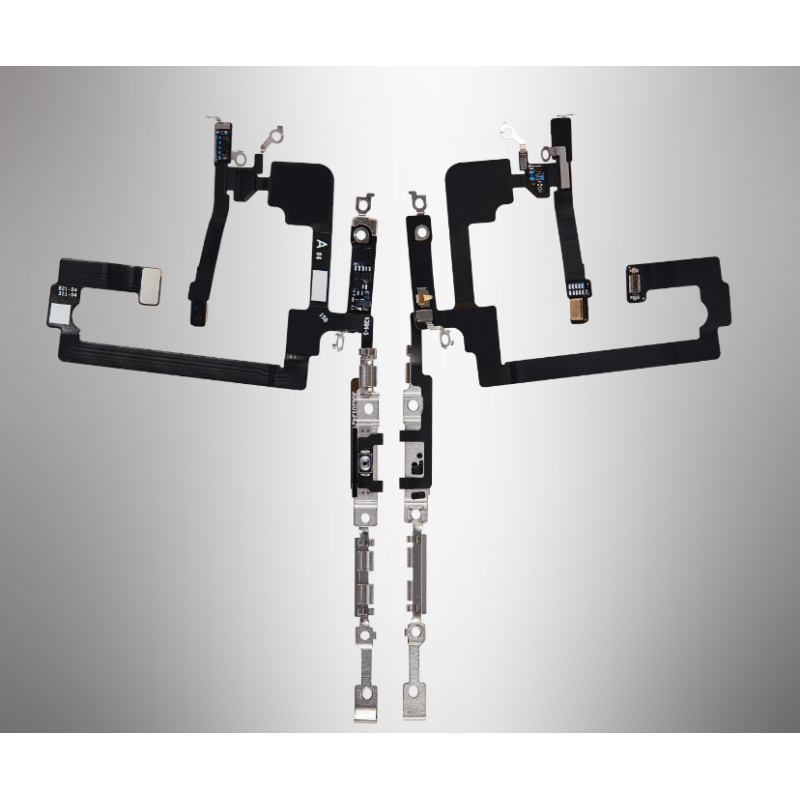 Bluetooth Antenne Signal Flexkabel + Ein/Aus Power Button mit oberem Mikrofon Chip für iPhone 15 Plus