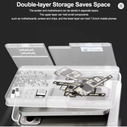 SUNSHINE SS-001A Pro Doppelschicht-Aufbewahrungsbox – Multifunktionale Sortierbox für Smartphones, Motherboards, Schrauben usw.