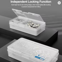 SUNSHINE SS-001A Pro Doppelschicht-Aufbewahrungsbox – Multifunktionale Sortierbox für Smartphones, Motherboards, Schrauben usw.