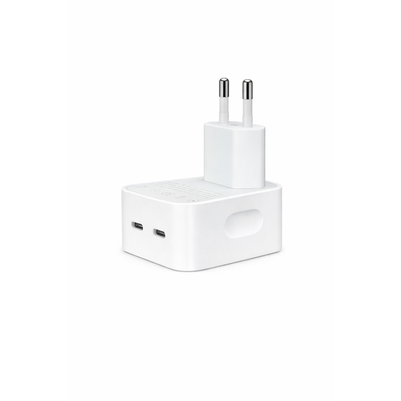 2 Fach Dual USB-C Power Adapter Ladegerät Schnellladen 35W für Apple iPhone mit Verpackung