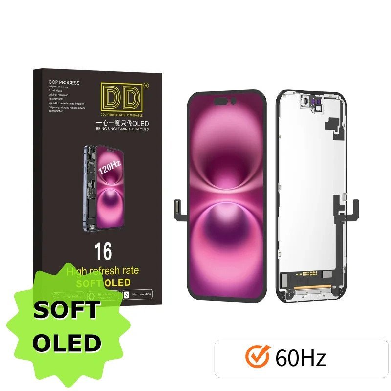 DD Soft OLED Display für iPhone 16 - 60 Hz