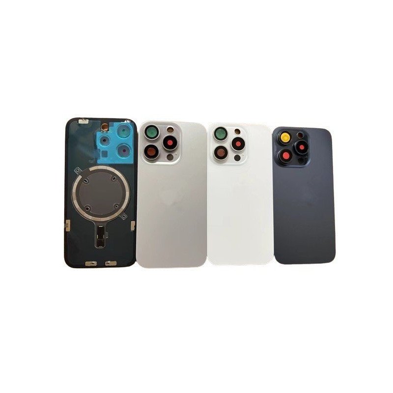 Backcover Glas für iPhone 15 Pro mit Magnet & Linse