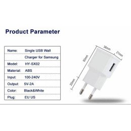 HW-SX02 Ladegerät für Samsung S8 2A Schwarz 15W