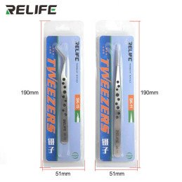 RELIFE SK-11 / SK-15 Präzisions-Pinzette – Edelstahl, mit Lochdesign | Gerade (SK-11) & Gebogen (SK-15)