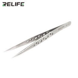 RELIFE SK-11 / SK-15 Präzisions-Pinzette – Edelstahl, mit Lochdesign | Gerade (SK-11) & Gebogen (SK-15)