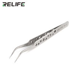 RELIFE SK-11 / SK-15 Präzisions-Pinzette – Edelstahl, mit Lochdesign | Gerade (SK-11) & Gebogen (SK-15)
