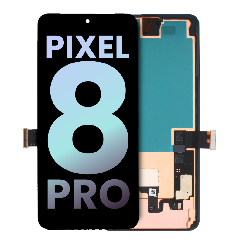 Soft OLED display with frame for Google Pixel 8 Pro GC3VE G1MNW (without fingerprint sensor)
