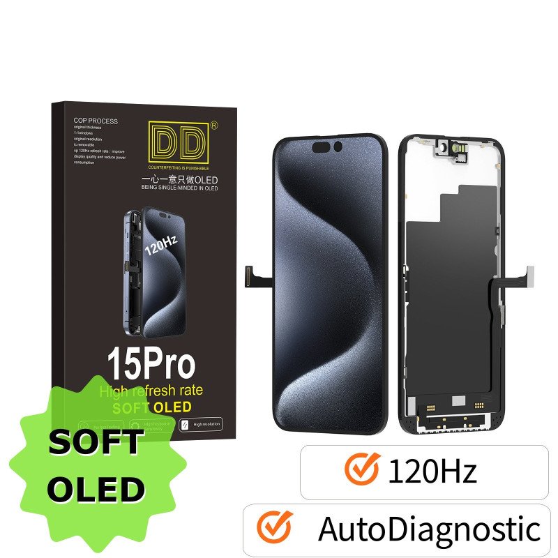 DD Auto Diagnostic Display Soft OLED 120 Hz für iPhone 15 Pro