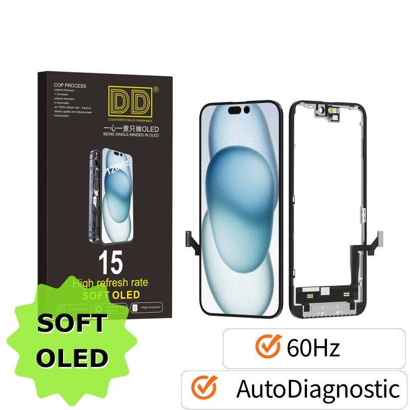 DD Auto Diagnostic Display Soft OLED 60 Hz für iPhone 15