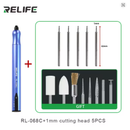 RELIFE RL-068C Smart Battery Grinding pin with 8 attachments for IC loops Mainboard-Disconnect Screw distance