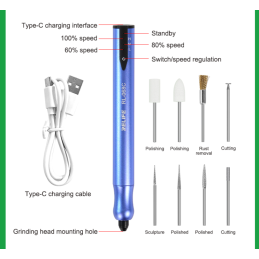 RELIFE RL-068C Smart Battery Grinding pin with 8 attachments for IC loops Mainboard-Disconnect Screw distance