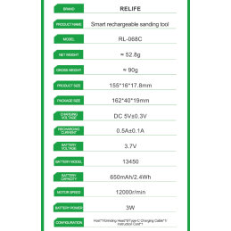 RELIFE RL-068C Smart Battery Grinding pin with 8 attachments for IC loops Mainboard-Disconnect Screw distance