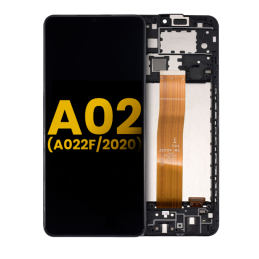 Display for Samsung Galaxy A02 (A022) refurbished with frame