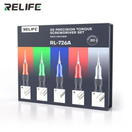 RELIFE RL-726A 3D Präzisions-Schraubendreher-Set 5-teilig für Smartphone-, Tablet- und Computer-Reparaturen