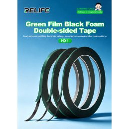 RELIFE HX1 Klebeband – DOPPELSEITIGES KLEBEBAND/3 mm/grün beschichtet/5 Stück