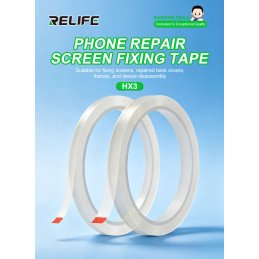 RELIFE HX3 Klebeband – DOPPELSEITIGES KLEBEBAND/10 mm/grün beschichtet/5 Stück