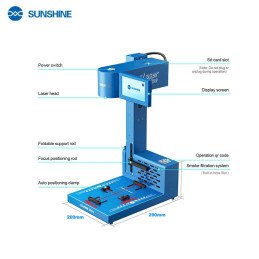 SUNSHINE SS-890B Lasermaschine – Für iPhone X–17 Serie, Backcover, Display, Kleber- und Rahmenentfernung