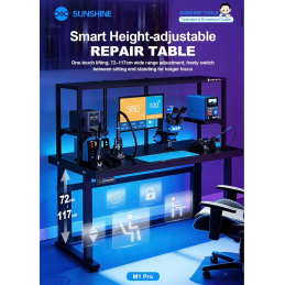 Qianli & YCS „Rock-Solid“ Reparatur Workstation Tisch 1.5m mit LED-Beleuchtung & Schwenkarmhalterung