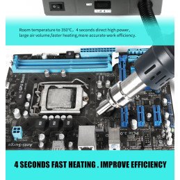 SUGON 8610DX 1200W Hot Air Rework Station Heißluft Station LED Display Lead-Free Heat Gun Microcomputer Temperature Adjustable 5