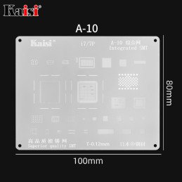 Kaisi 0.12 mm BGA REBALLING Template Soldering Template for iPhone IC CPU (A-10) | 7 / 7P