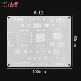 Kaisi 0.12mm BGA Reballing Stencil Solder Template for iPhone IC CPU ( A-12 ) | 8/8P/X
