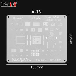 Kaisi 0.12 mm BGA Reballing Template for iPhone IC / CPU (A-13) | XS / XR / XS Max