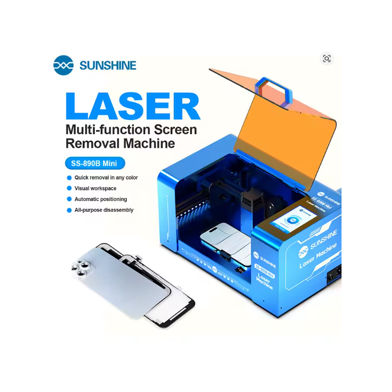 SUNSHINE SS-890B MINI Lasermaschine – Für iPhone X–17 Serie, Backcover, Display, Kleber- und Rahmenentfernung, Gravur