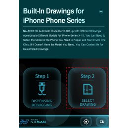 NASAN NA-AD01 2. Gen Automatische Klebedosiermaschine für iPhone X–17 Rahmenverklebung