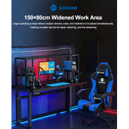 Qianli & YCS „Rock-Solid“ Reparatur Workstation Tisch 1.5m mit LED-Beleuchtung & Schwenkarmhalterung