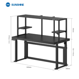 Qianli & YCS „Rock-Solid“ Reparatur Workstation Tisch 1.5m mit LED-Beleuchtung & Schwenkarmhalterung