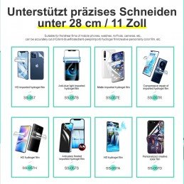 Handy Hydrogel Folierung mit der Sunshine SS-890C mini cutting Maschine