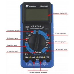 Multimeter Mehrfachmessgerät Sunshine DT-920E Handy Platine Repairshop