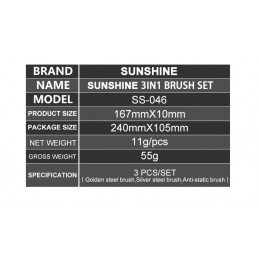 Sunshine SS-046 3 in 1 Bürsten Set