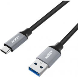 Aukey USB C Gerät mit USB A nur ein Kabel Laden- und Datentransfer in einem
