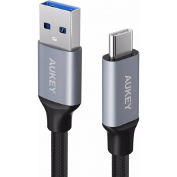 Aukey USB C Gerät mit USB A nur ein Kabel Laden- und Datentransfer in einem