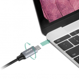 Aukey USB C Gerät mit USB A nur ein Kabel Laden- und Datentransfer in einem